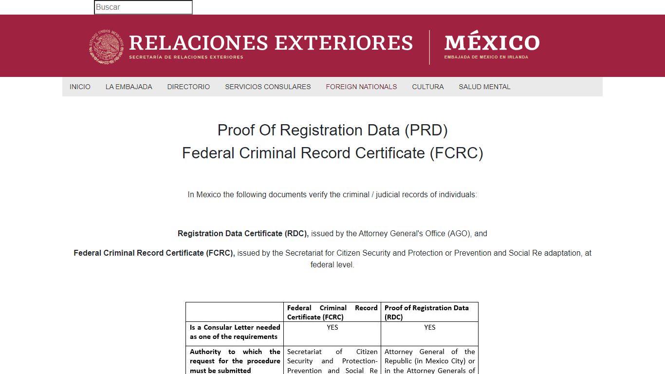 Proof Of Registration Data / Federal Criminal Record Certificate - Gob