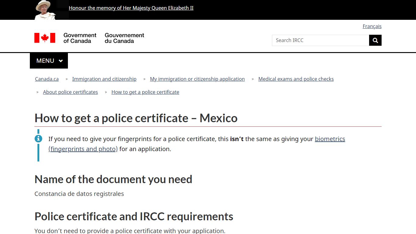 How to get a police certificate – Mexico - Canada.ca